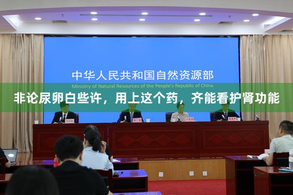 非论尿卵白些许，用上这个药，齐能看护肾功能