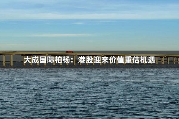 大成国际柏杨：港股迎来价值重估机遇