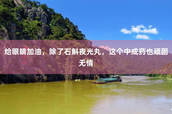 给眼睛加油，除了石斛夜光丸，这个中成药也顽固无情